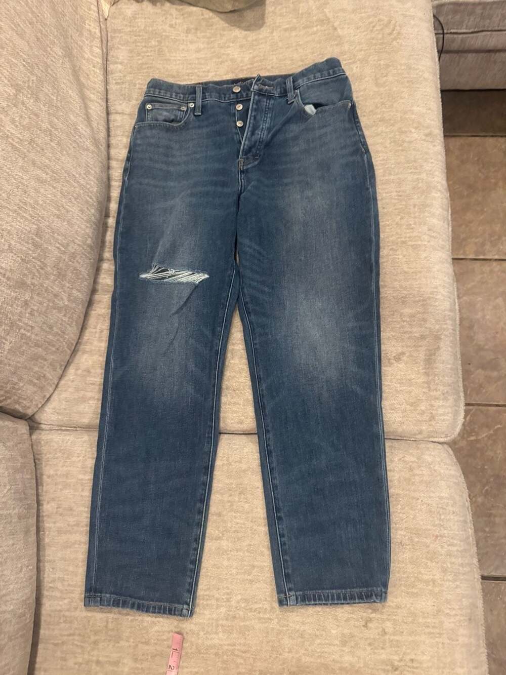 Lucky Brand Mid Rise Distressed Denim Jeans 10/30A Blue